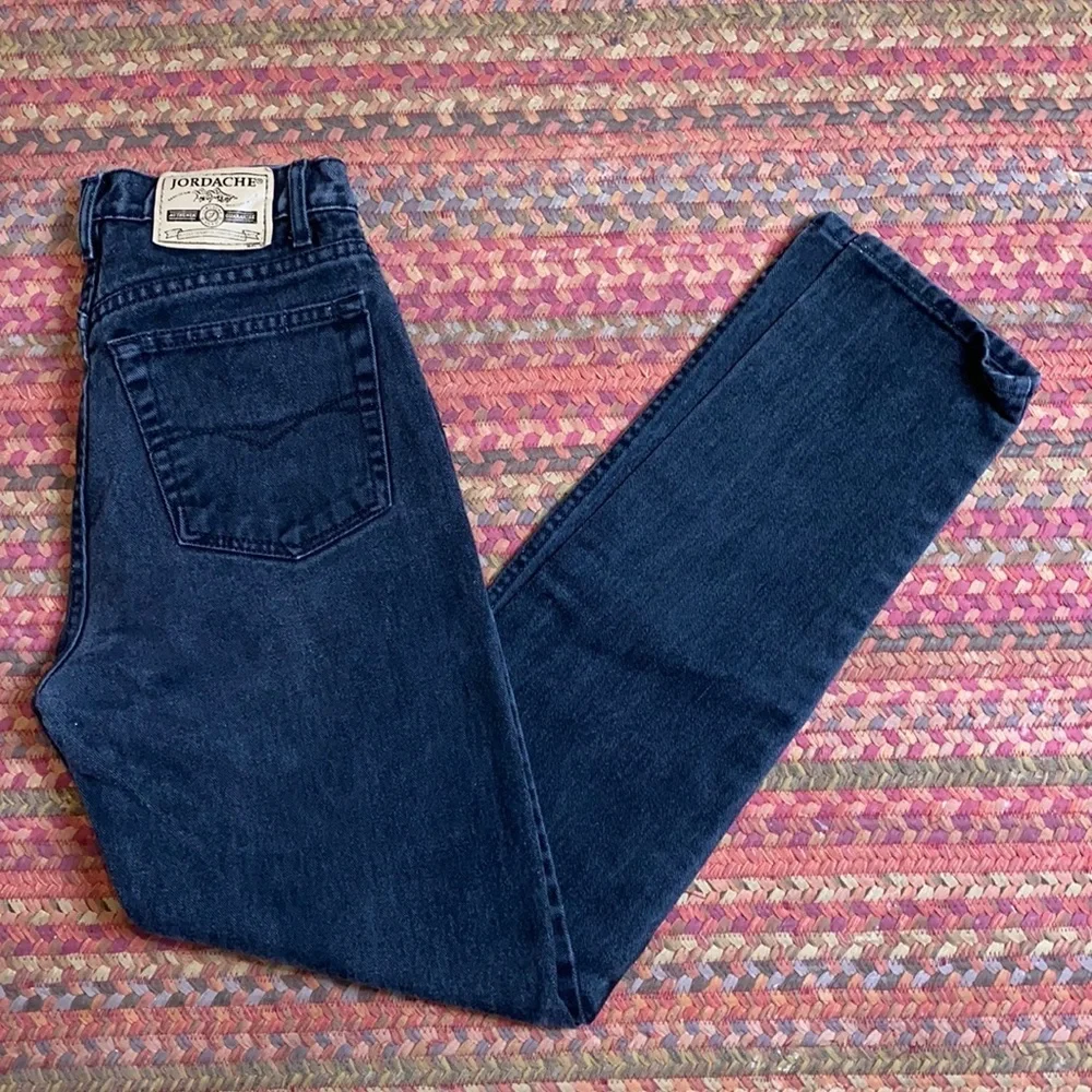 VINTAGE JORDACHE BLACK DENIM SKINNY JEANS